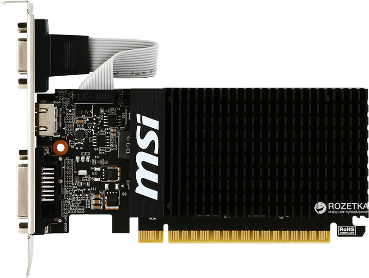 Видеокарта MSI GeForce GT 710 1GB GDDR3 (GT 710 1GD3H LP) б/у